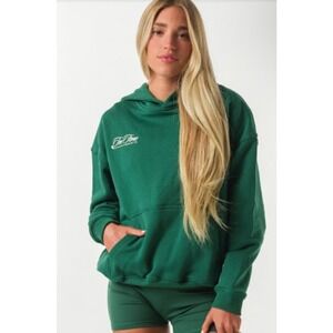 ACTA Womens Tee Time Golf Hoodie Forest Green Graphic Pullover Sweatshirt Sz S/M